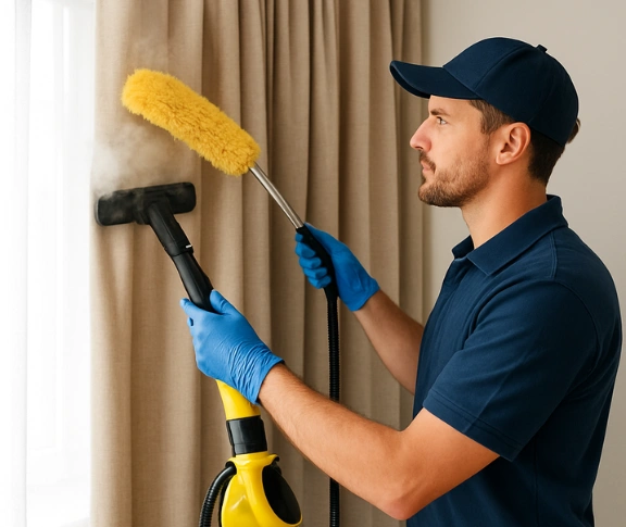 Trusted blind cleaning technician Matty Curtain Cleaning greenfield-park-nsw QLD