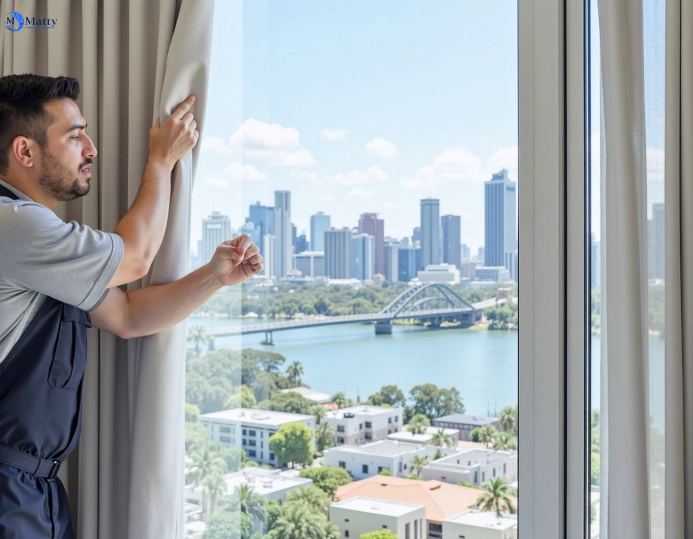 Professional curtain steam cleaning service greenfield-park-nsw QLD by Matty Curtain Cleaning