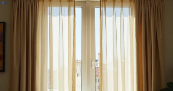 Dusty and dull curtains in greenfield-park-nsw before steam cleaning